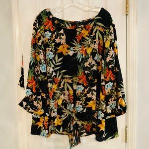 Sara Michell plus size blouse with tie, 3x